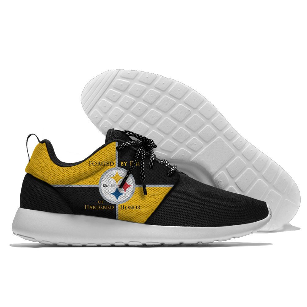 Women's NFL Pittsburgh Steelers Roshe Style Lightweight Running Shoes 002